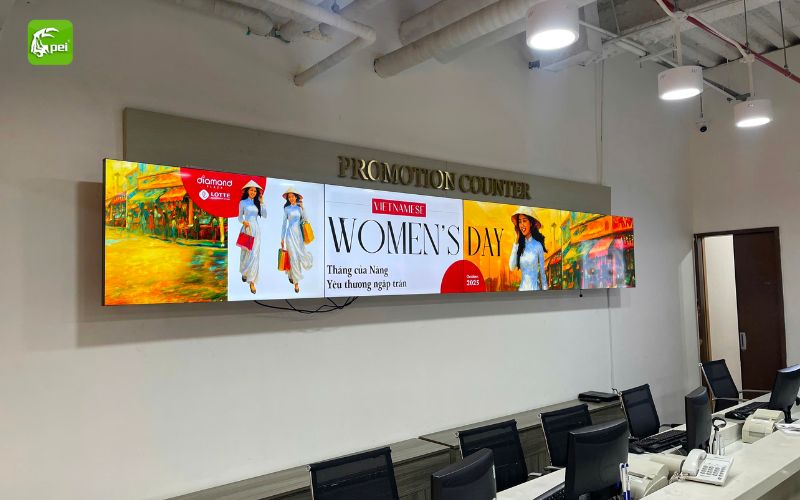 Dự án lắp đặt màn hình ghép 49VL5PJ tại Diamond Plaza