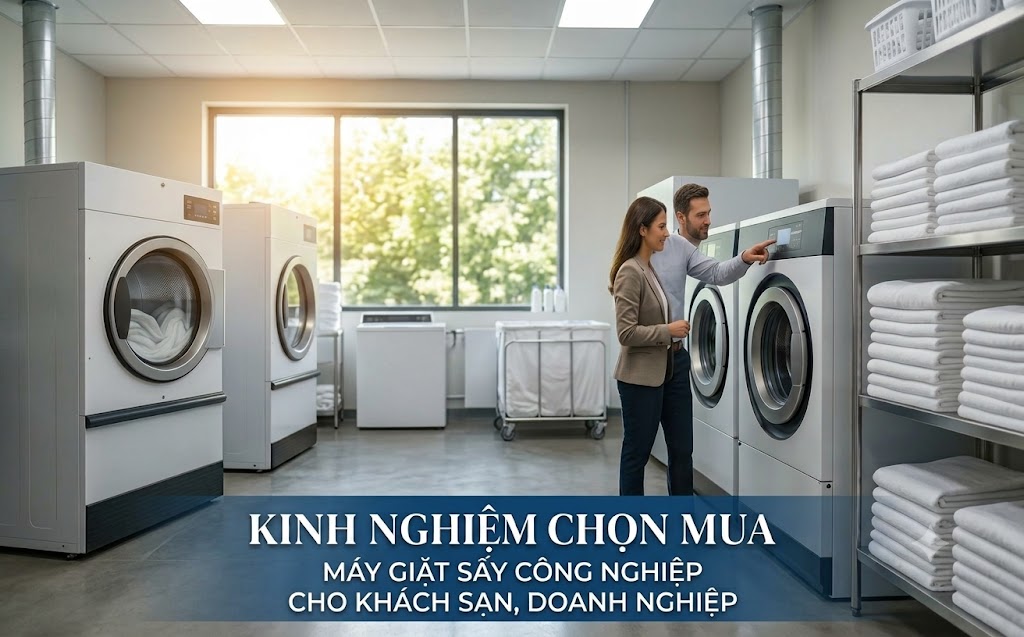 Kinh Nghiệm Chọn Mua Máy Giặt Sấy Công Nghiệp Cho Doanh Nghiệp, Khách Sạn