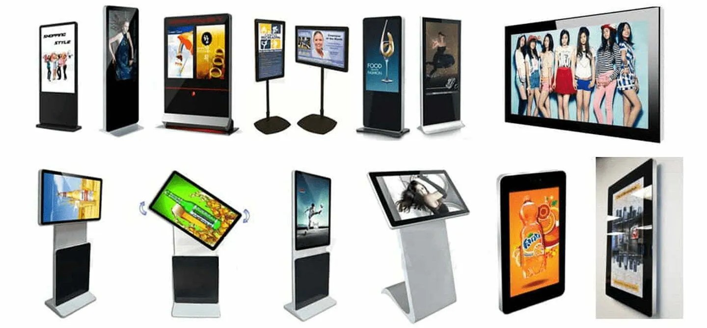 So Sánh Màn Hình Quảng Cáo Chân Đứng, Treo Tường, LED Trong Nhà