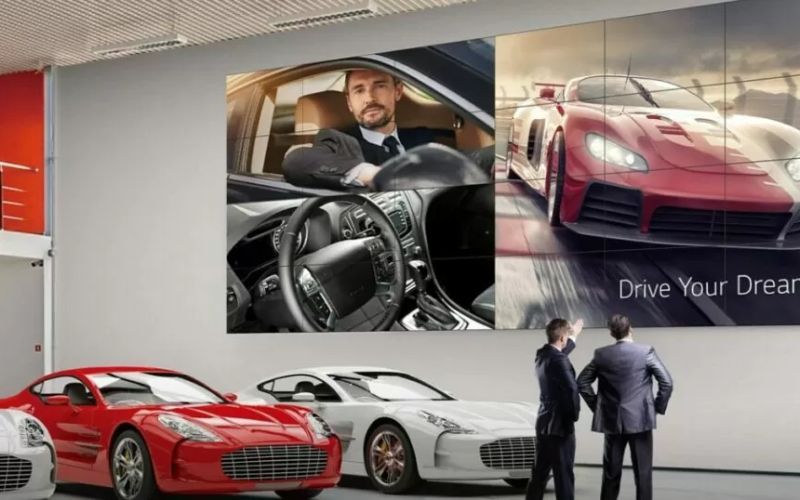 Màn hình ghép cho showroom ô tô – Nâng tầm trải nghiệm khách hàng