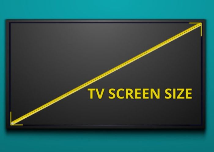 Cách tính kích thước màn hình tivi theo đơn vị inch