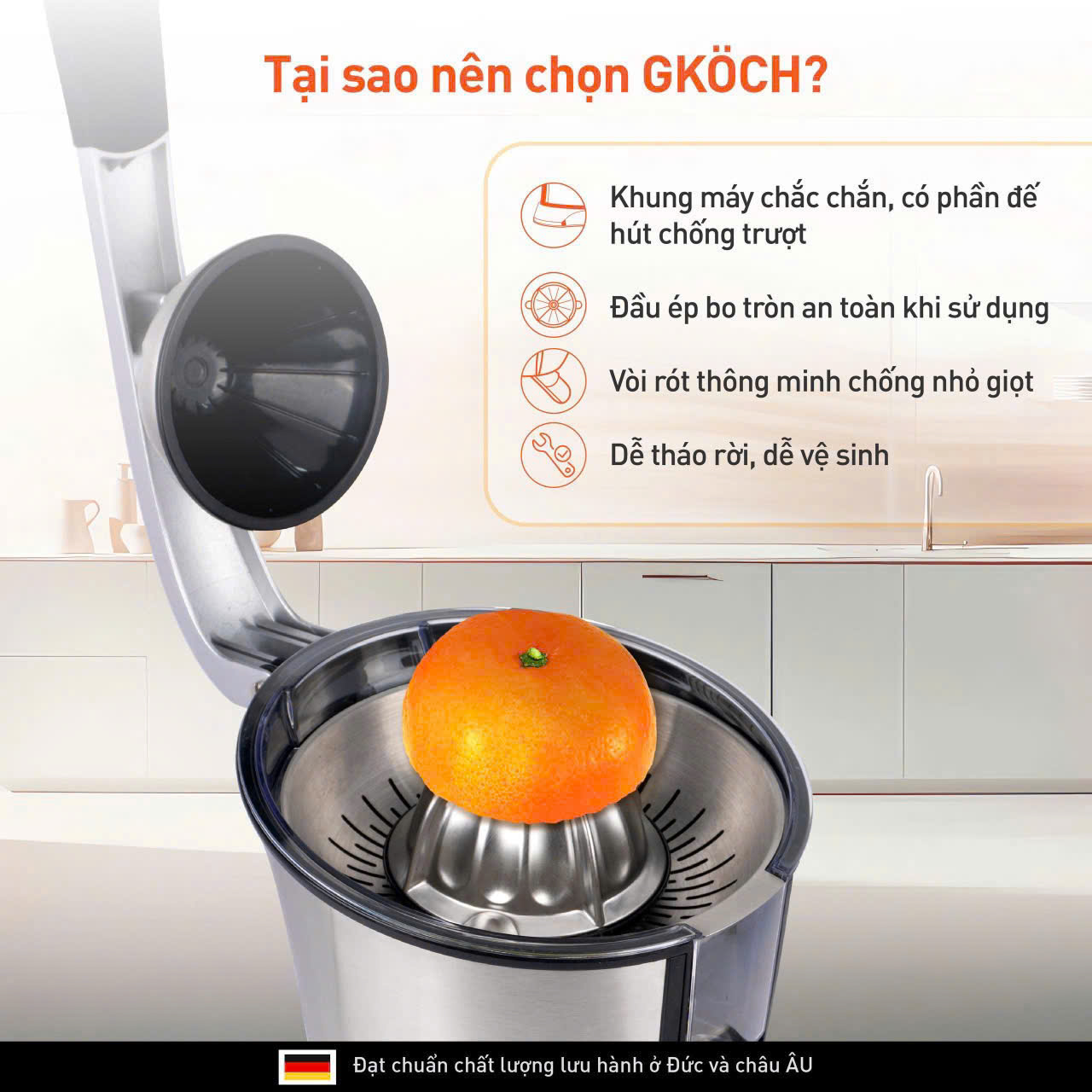 Máy vắt cam GKÖCH Germany