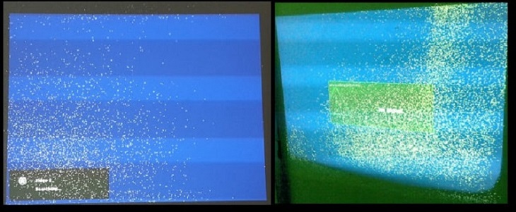 Ảnh: Lỗi máy chiếu bị lốm đốm 