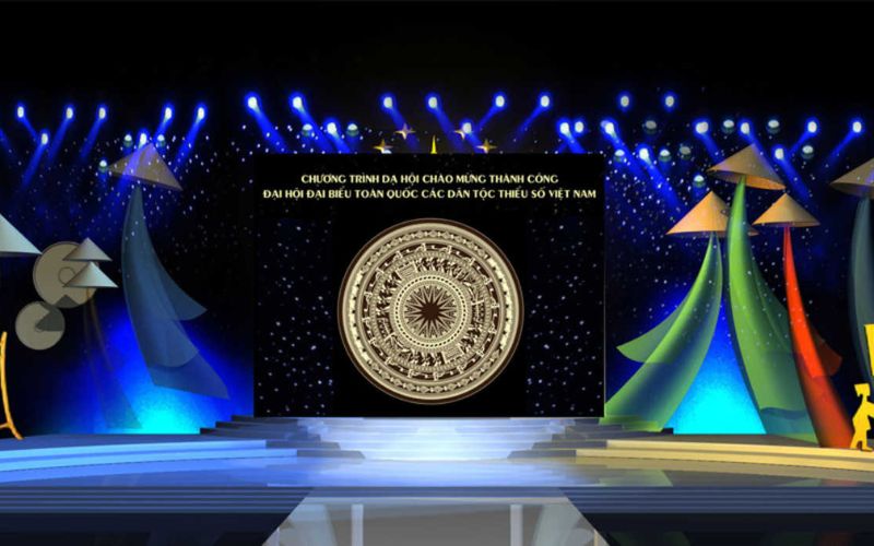 Màn hình LED có thể tạo thành một không gian sân khấu ảo